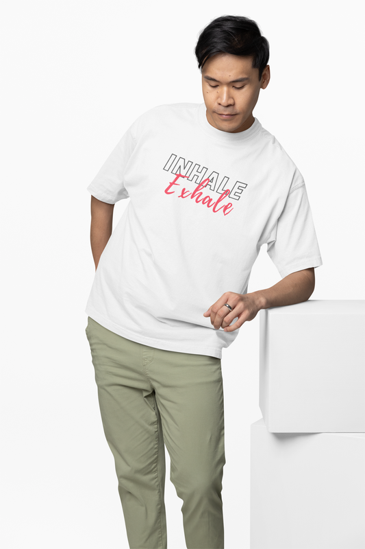 Inhale Exhale Oversized T-Shirt Relaxed Yoga Streetwear