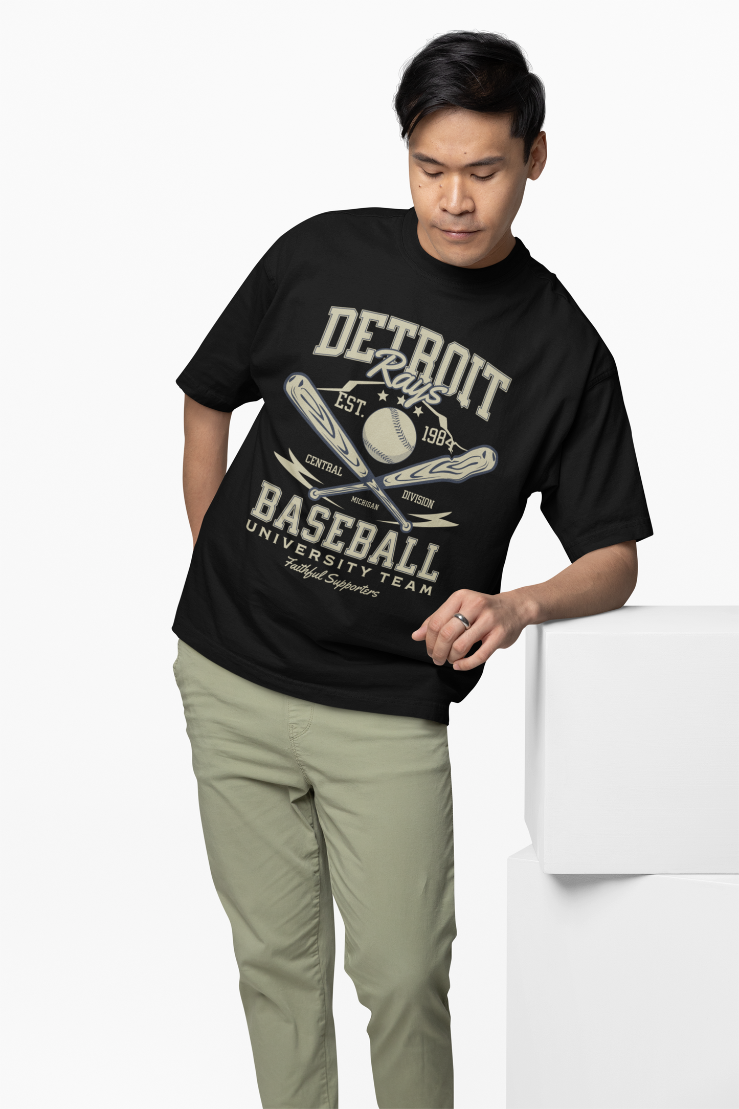 Baseball Detroit Oversized T-Shirt