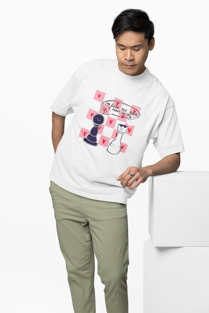 Chess Graphic Oversized T-Shirt Trendy Streetwear Style
