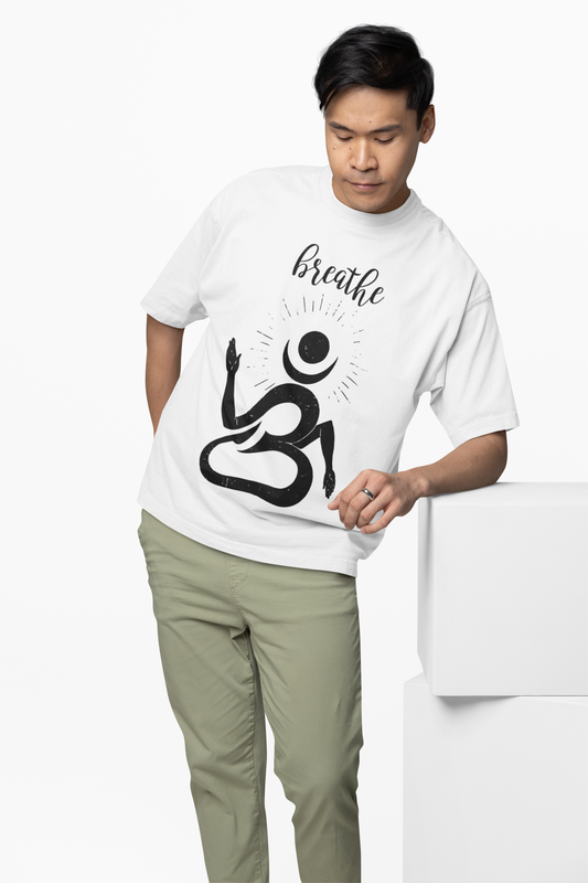Breath Oversized T-Shirt Mindful Comfort Streetwear Tee