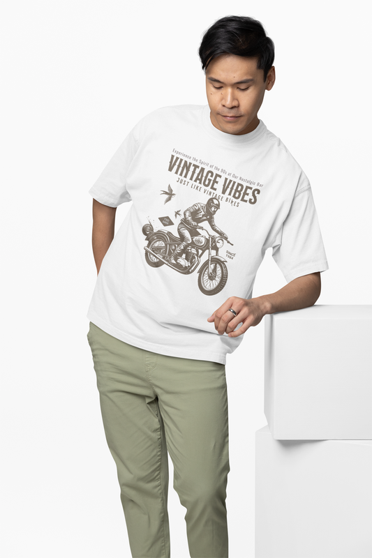 Vintage Vibes Oversized T-Shirt for Trendy Casual Streetwear