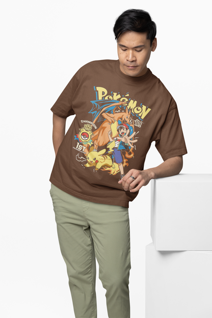 Pokemon League Oversized T-Shirt – Trendy Casual Streetwear Tee