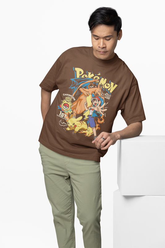 Pokemon League Oversized T-Shirt – Trendy Casual Streetwear Tee