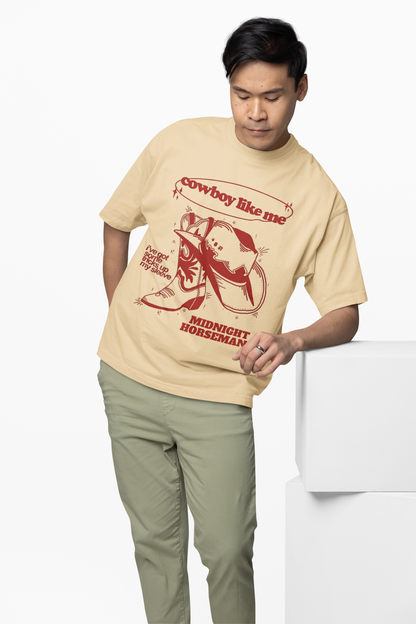 Cowboy Graphic Oversized T-Shirt Western Streetwear Style