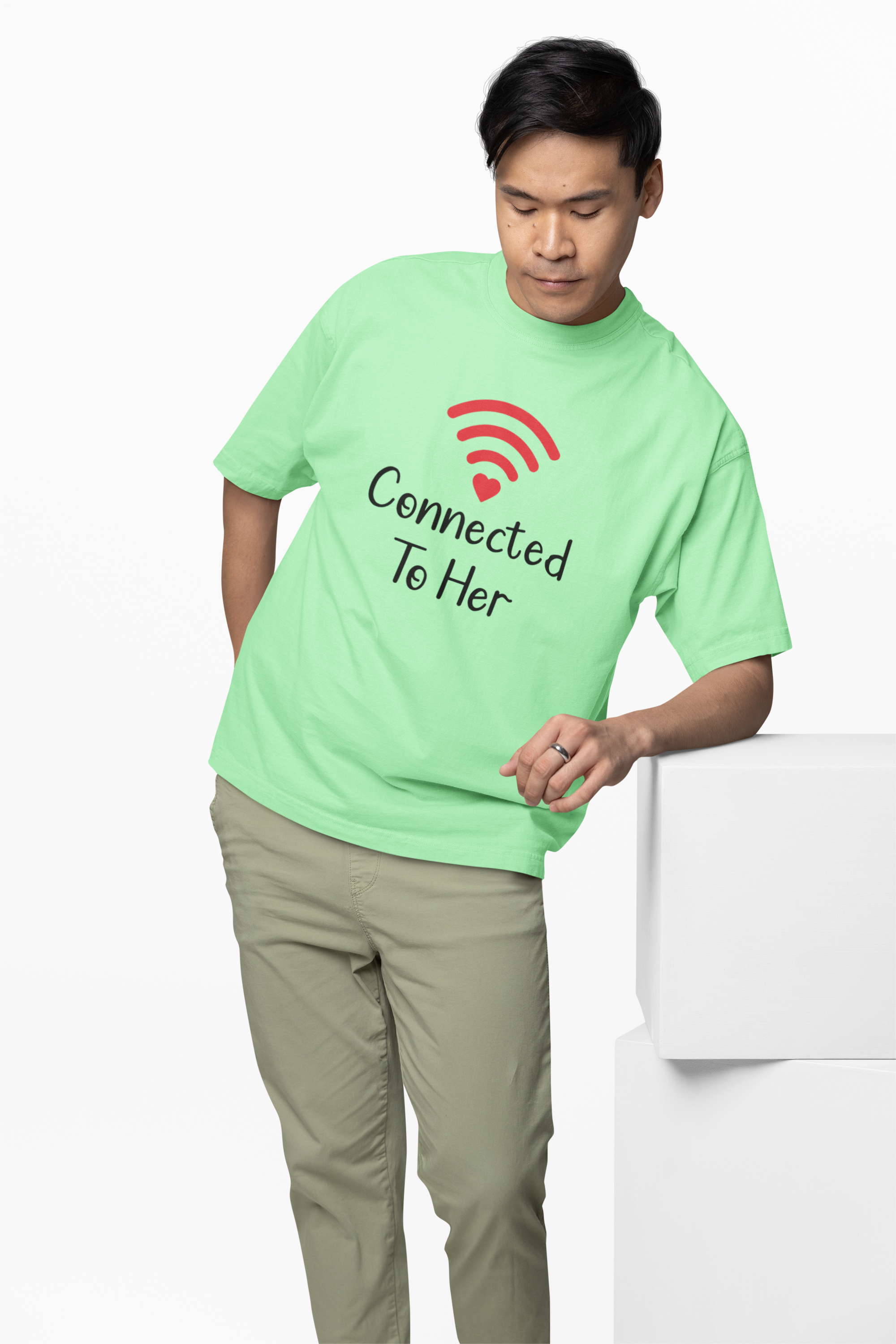 Connection Couple Oversized T-Shirts