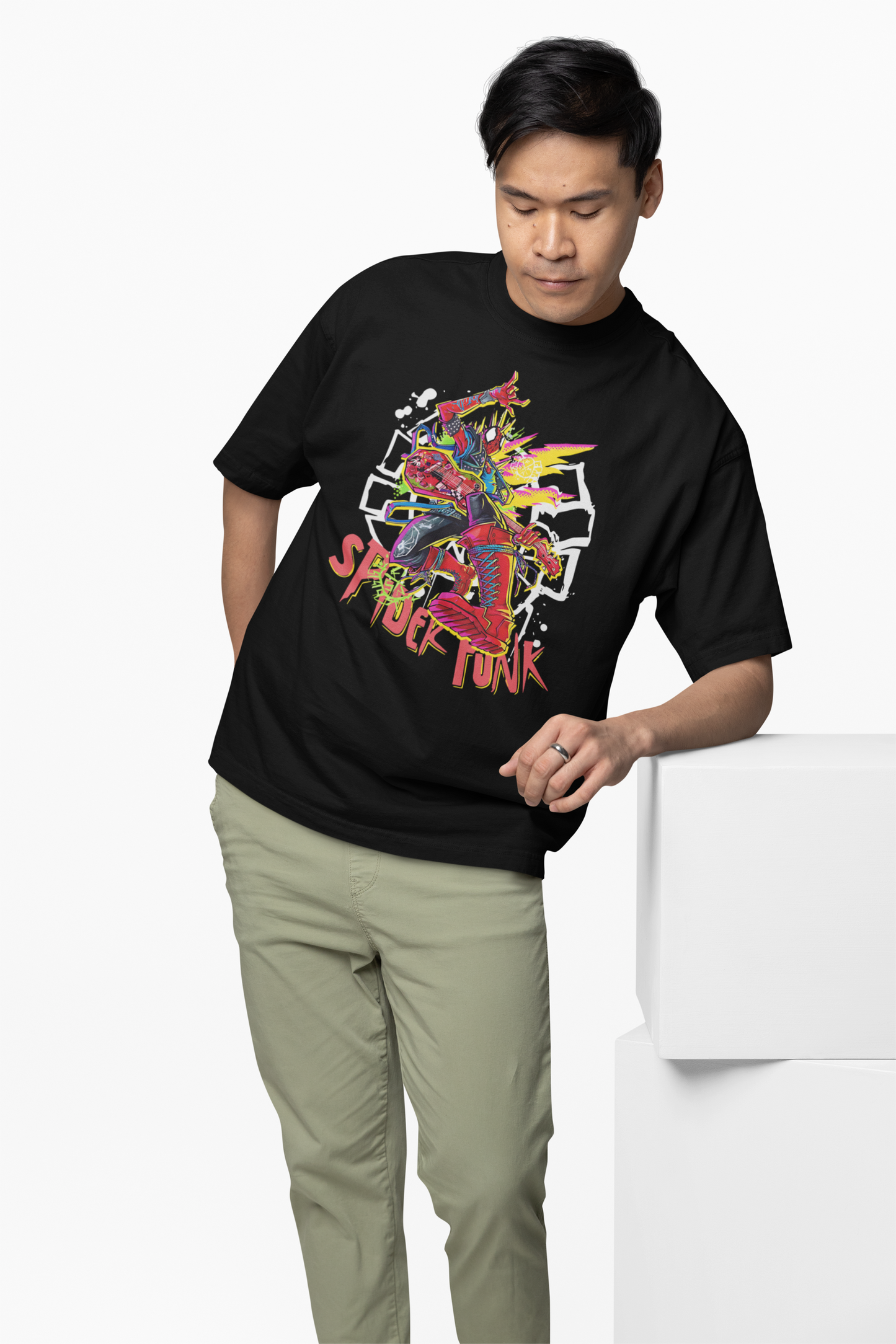 Spider Funk Oversized T-Shirt Urban Hero Streetwear Style