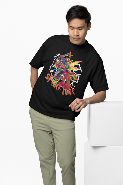 Spider Funk Oversized T-Shirt Urban Hero Streetwear Style