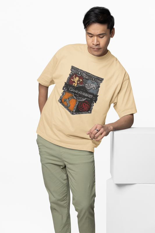 Seven Kingdoms Oversized T-Shirts Graphic Streetwear Tee