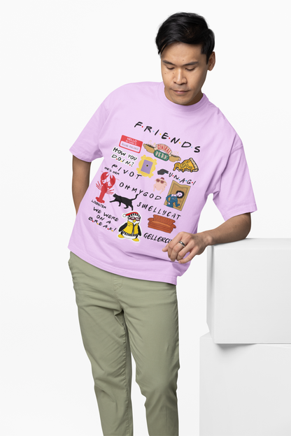 Friends Icons Oversized T-Shirt  Relive the Laughs in Style.