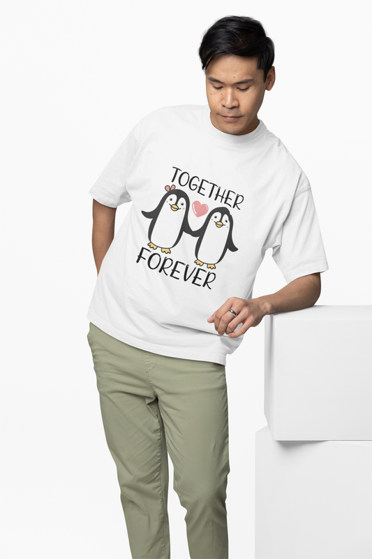 Together Forever Oversized T-Shirt for Matching Couple Style