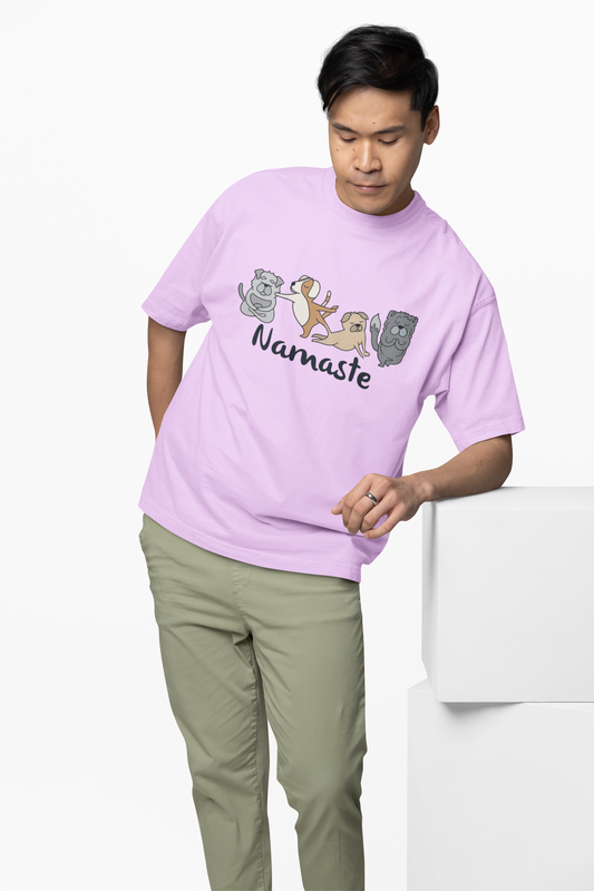 Animal Graphic Yoga Oversized T-Shirt Comfortable Gym Wear