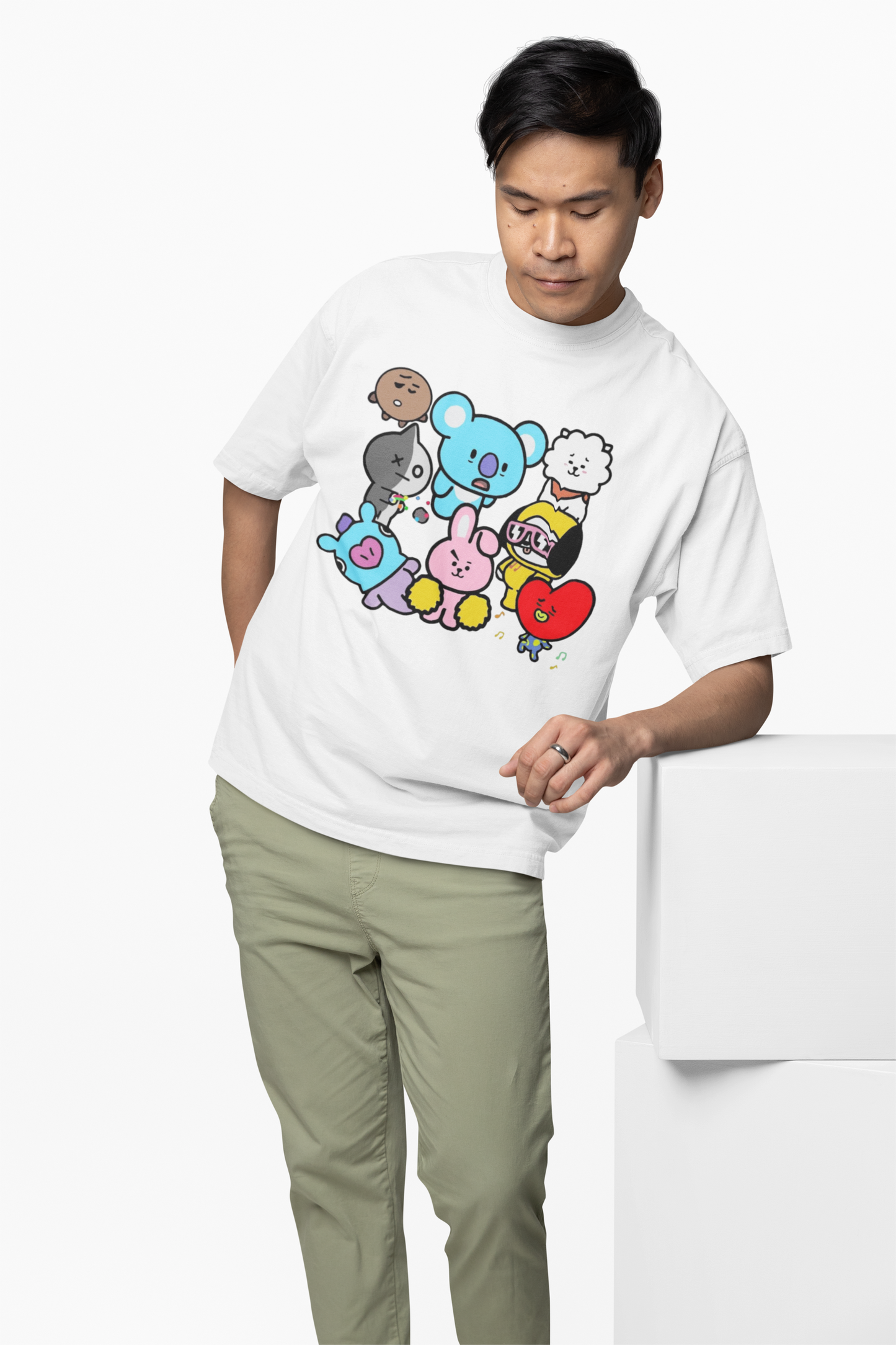Cute Cartoon Oversized T-Shirt Playful Style Comfort