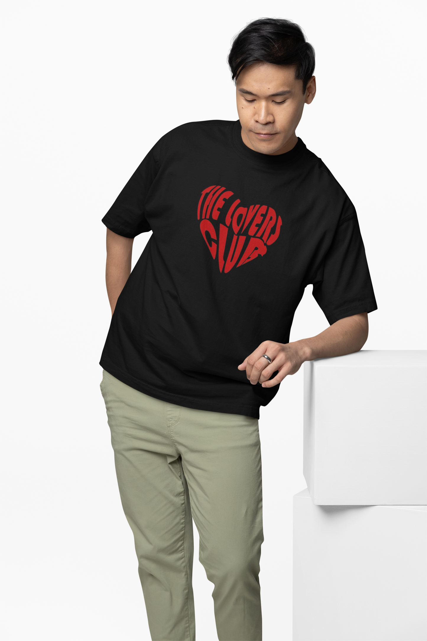 Lovers Club Oversized T-Shirts Bold Romantic Stylish Couples