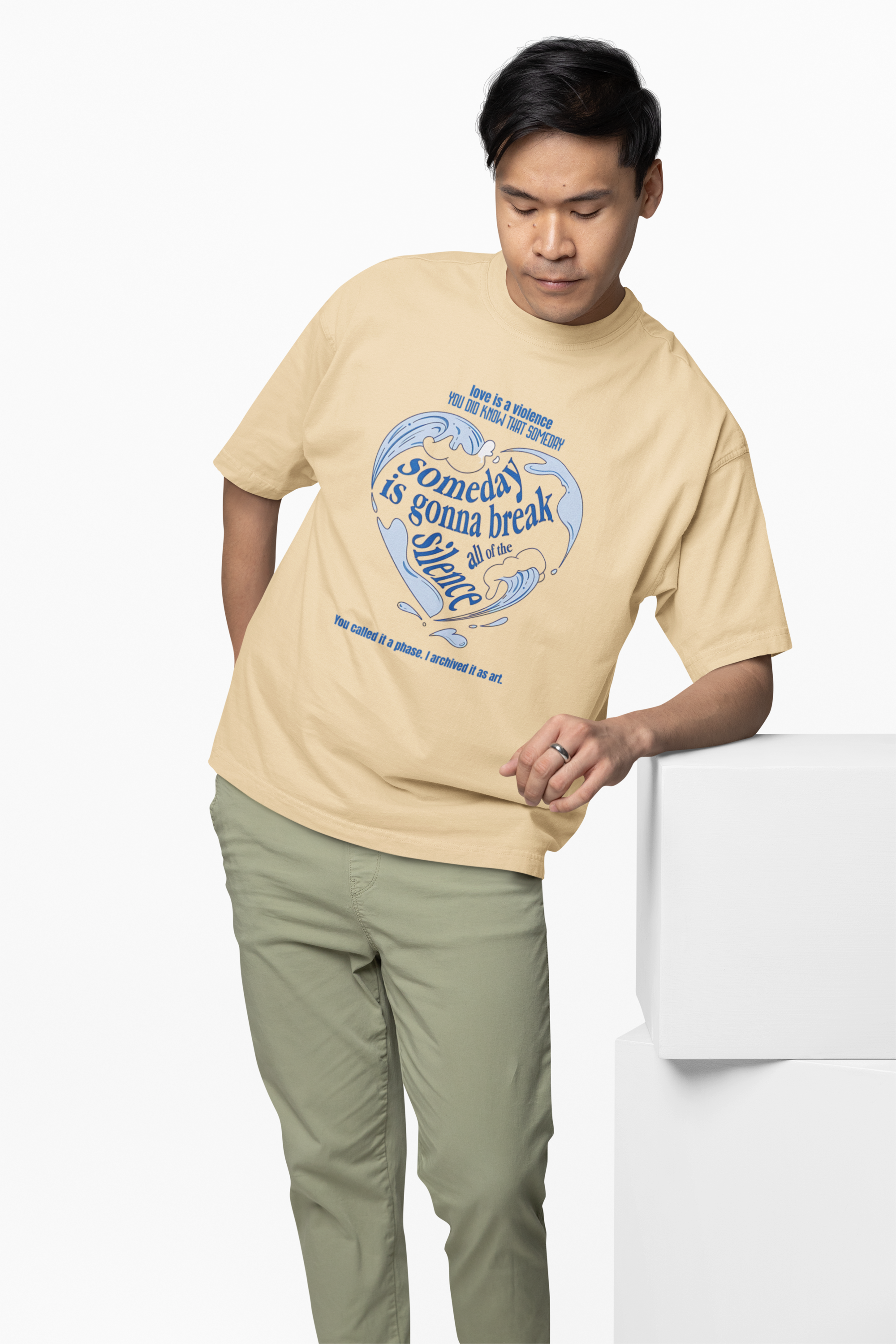 Love Is Silence Oversized T-Shirt