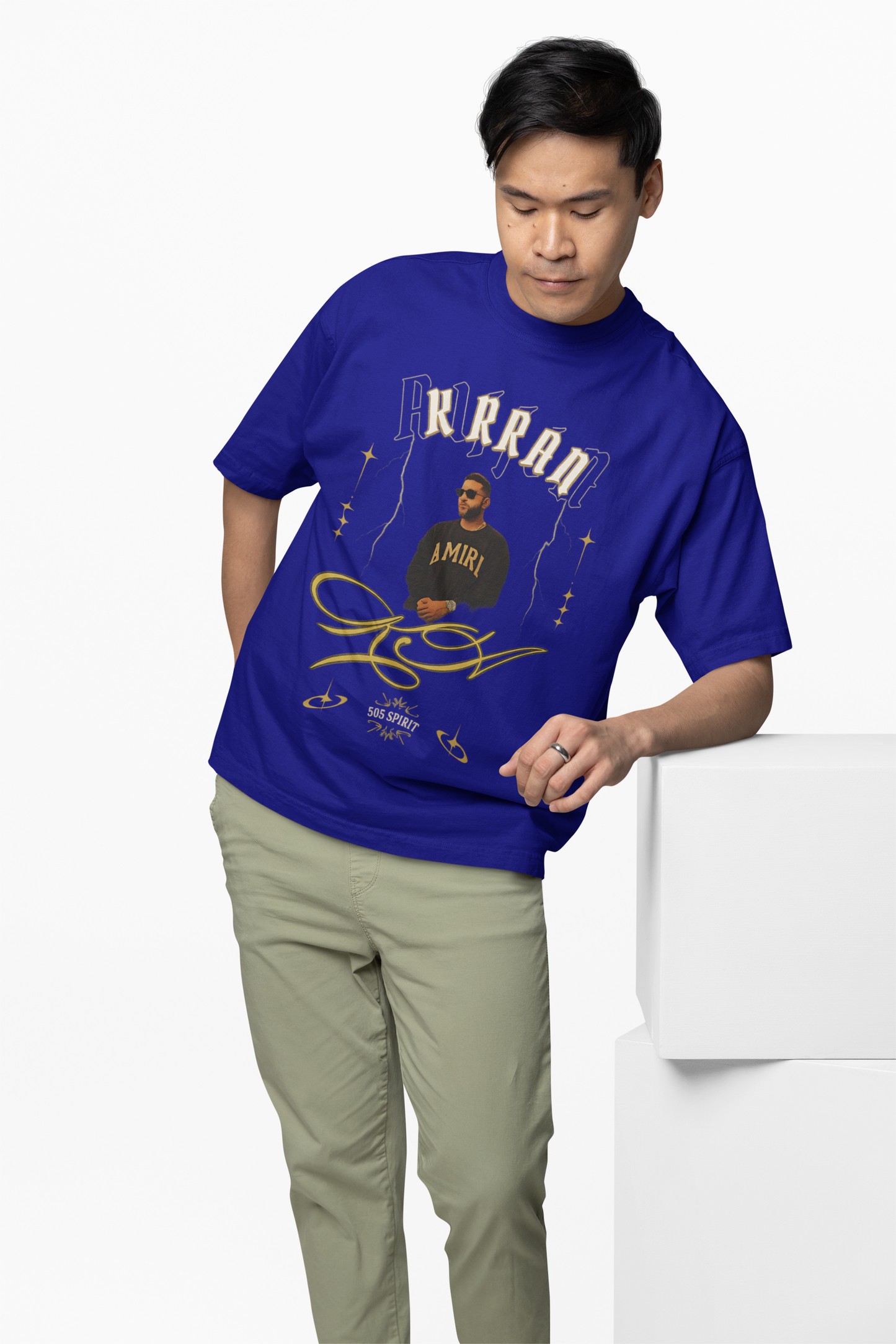 Aujla Lyric Flow Oversized T-Shirt Punjabi Rap Streetwear