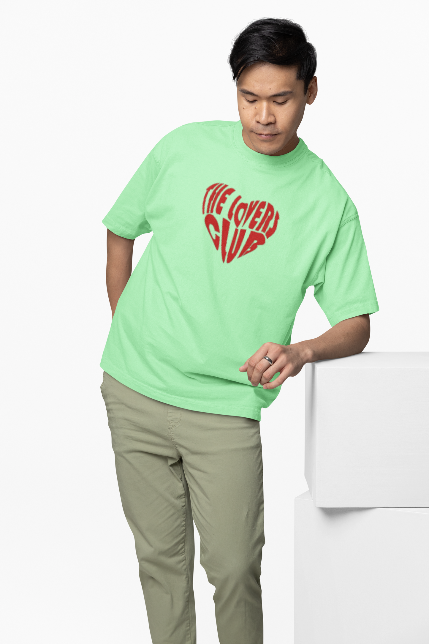 Lovers Club Oversized T-Shirts Bold Romantic Stylish Couples