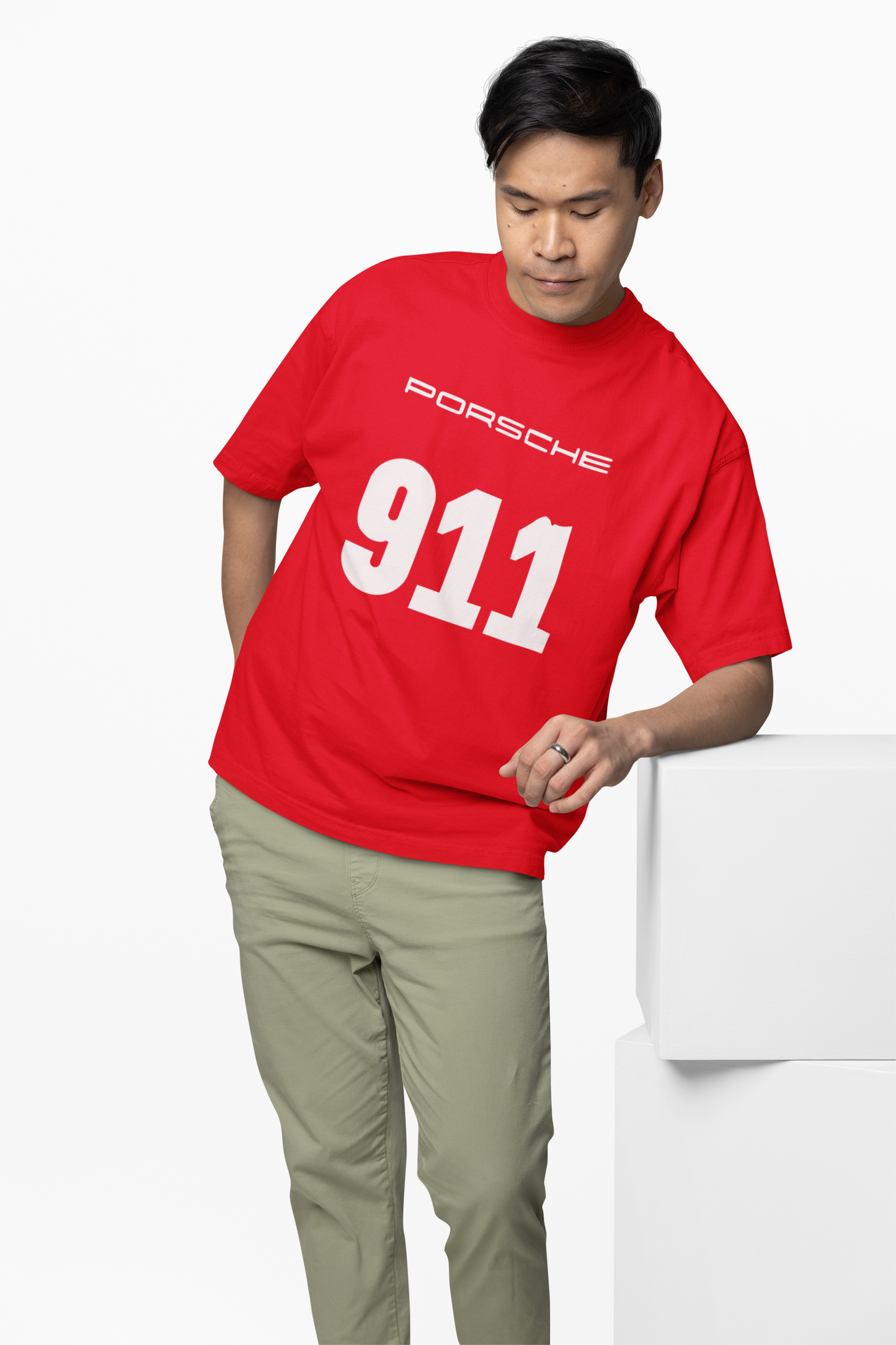 Porsche 911 Oversized T-Shirt for Racing Streetwear Style Tee