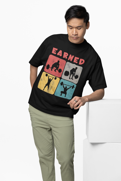 Earned Gym Oversized T-Shirts – Motivational Fitness Wear