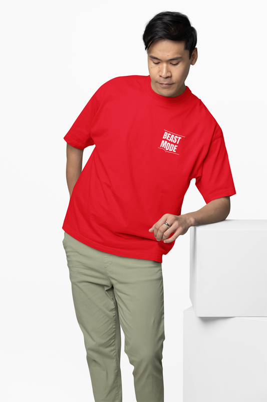 Beast Mode Oversized T-Shirt Bold & Comfortable Workout Tee