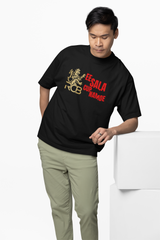 Royal RCB Slogan Tee Oversized T-Shirts
