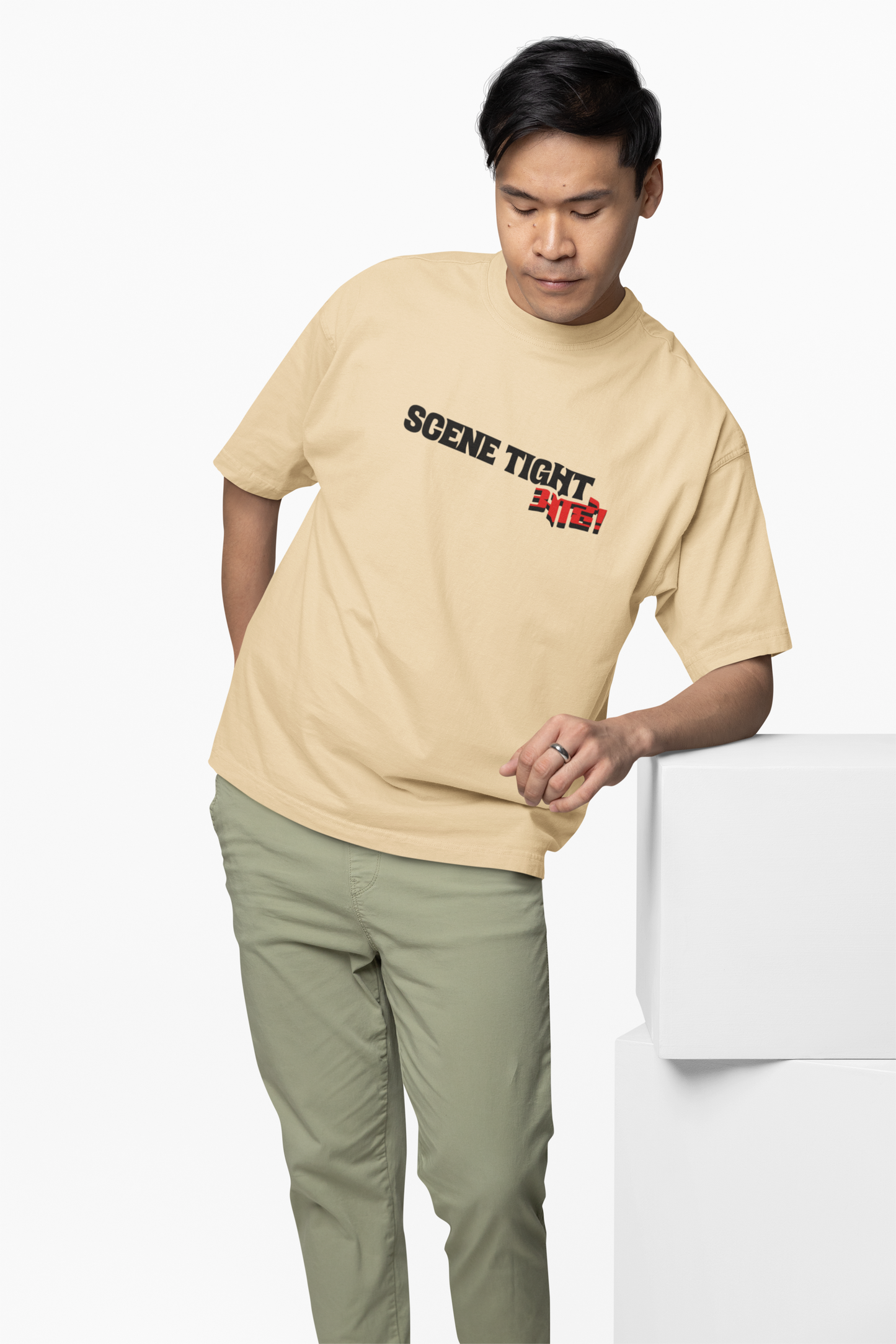 Scene Tight Aahe Marathi Oversized T-Shirt Trendy Streetwear