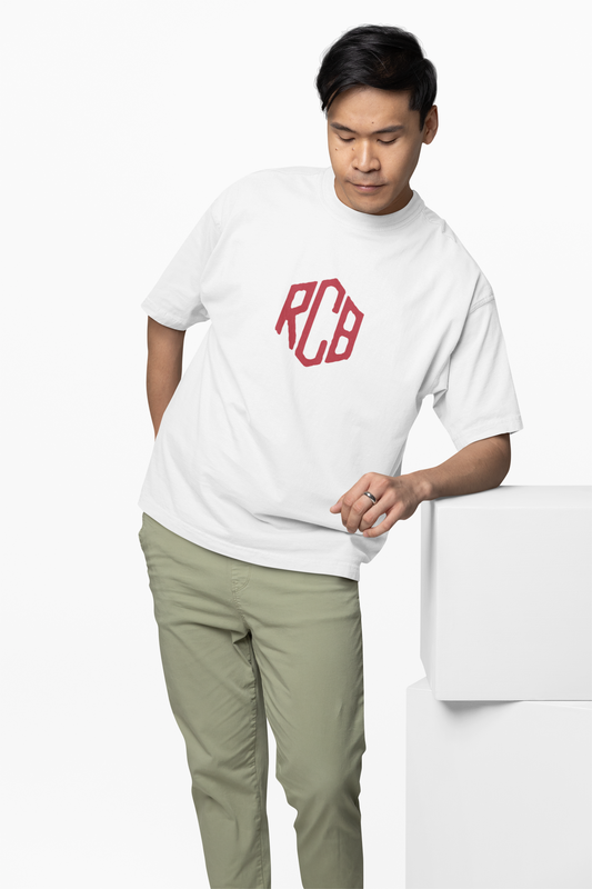 Red Hex RCB Logo Oversized T-Shirt
