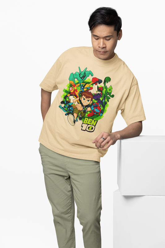 Ben 10 and Aliens Oversized T-Shirts Cool Hero Streetwear
