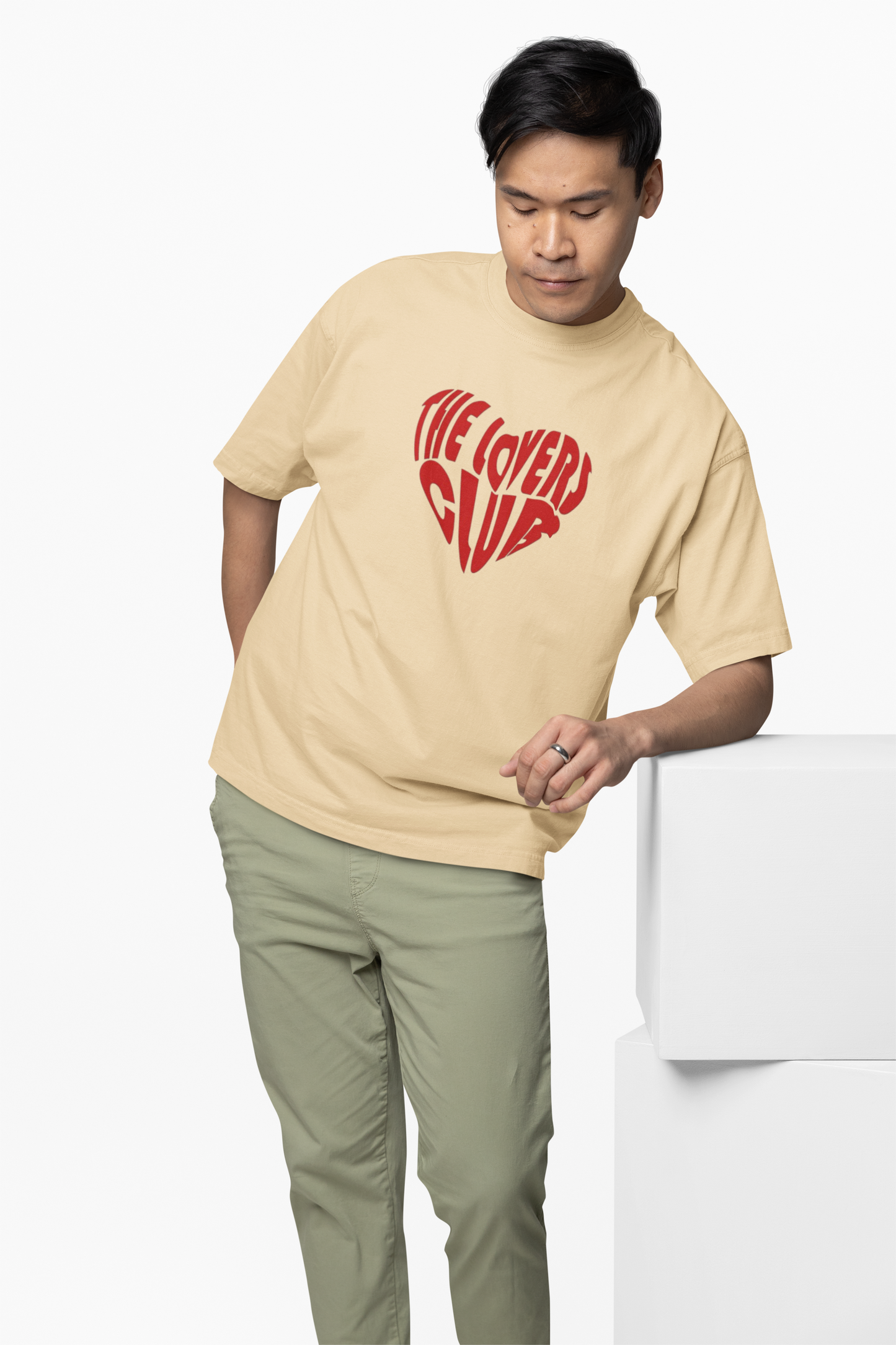 Lovers Club Oversized T-Shirts Bold Romantic Stylish Couples