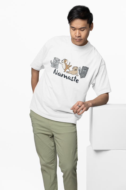 Animal Graphic Yoga Oversized T-Shirt Comfortable Gym Wear