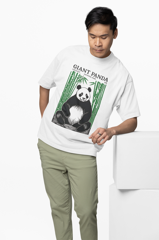 Graffiti Panda Oversized T-Shirt Bold Streetwear Graphic