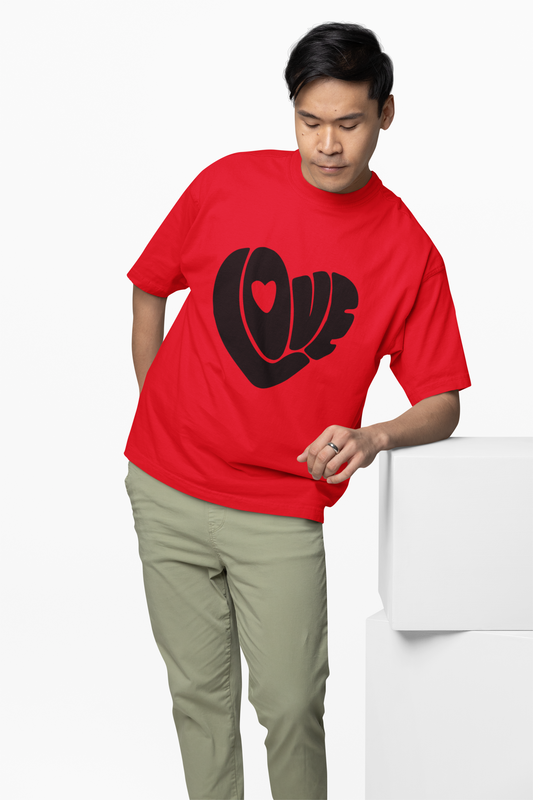 Power Of Love Oversized T-Shirt for Romantic Streetwear Style