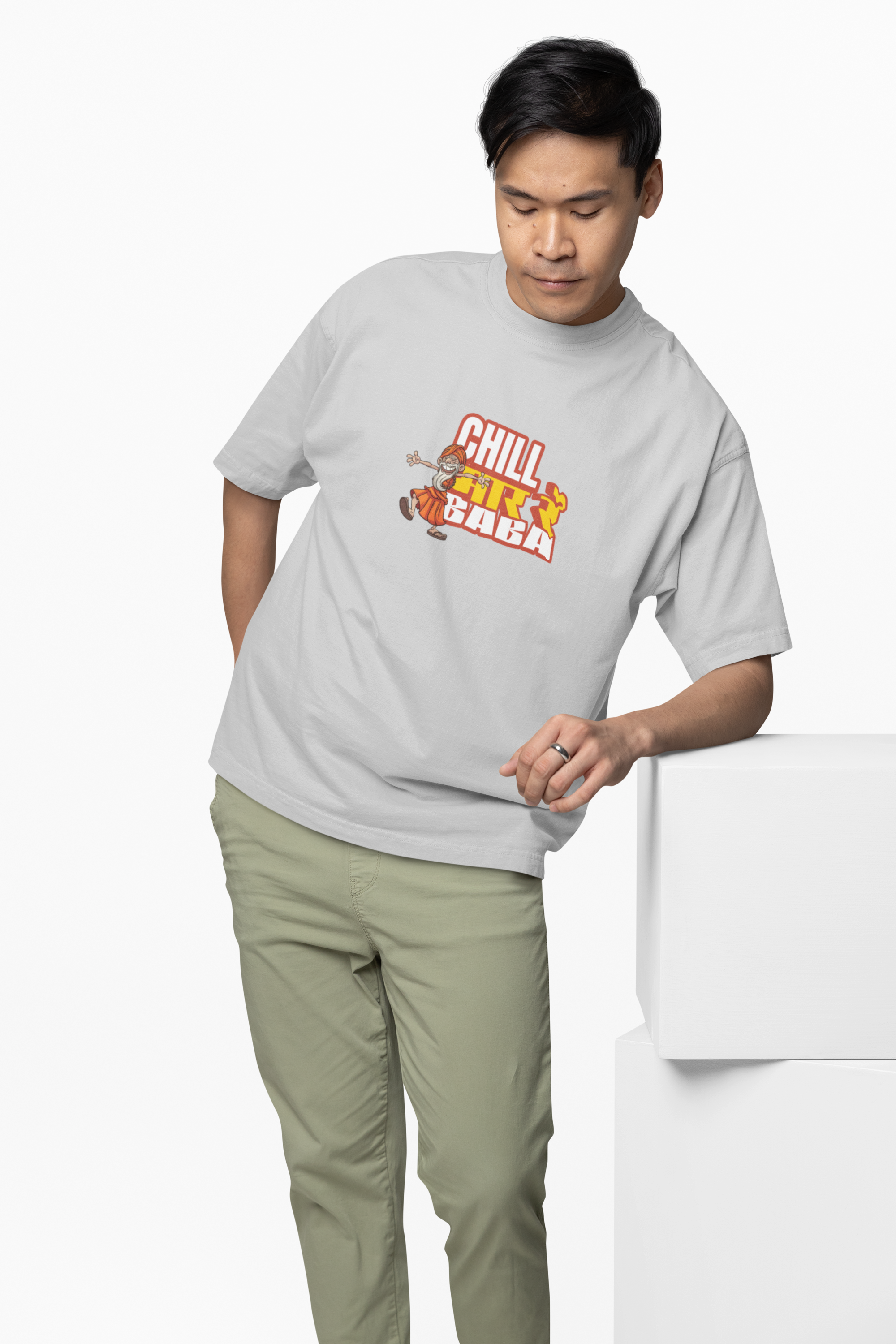 Chill Mar Re Baba Marathi Oversized T-Shirt