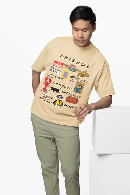 Friends Icons Oversized T-Shirt  Relive the Laughs in Style.
