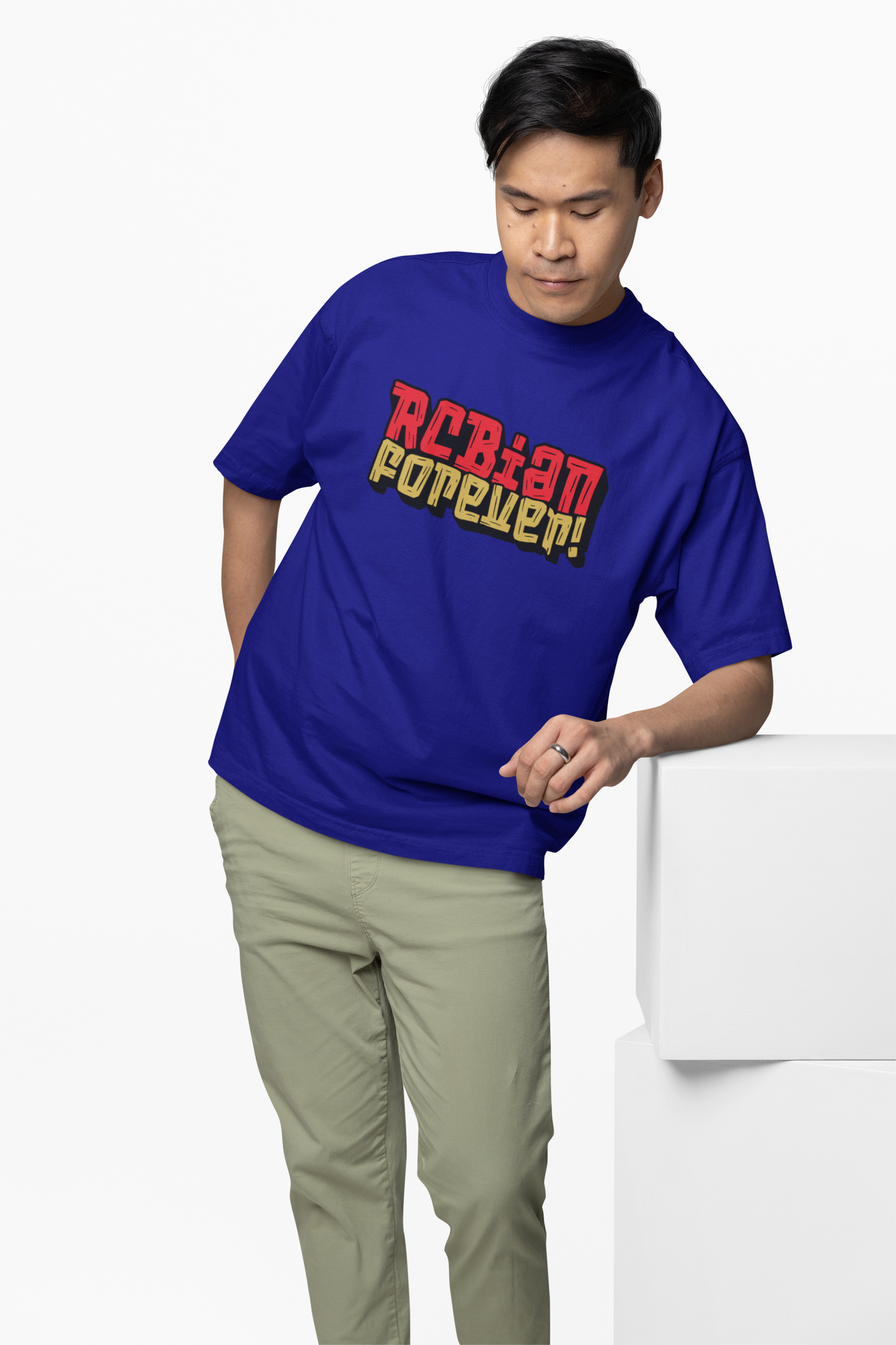 Red & Gold Legacy RCBian Oversized T-Shirts