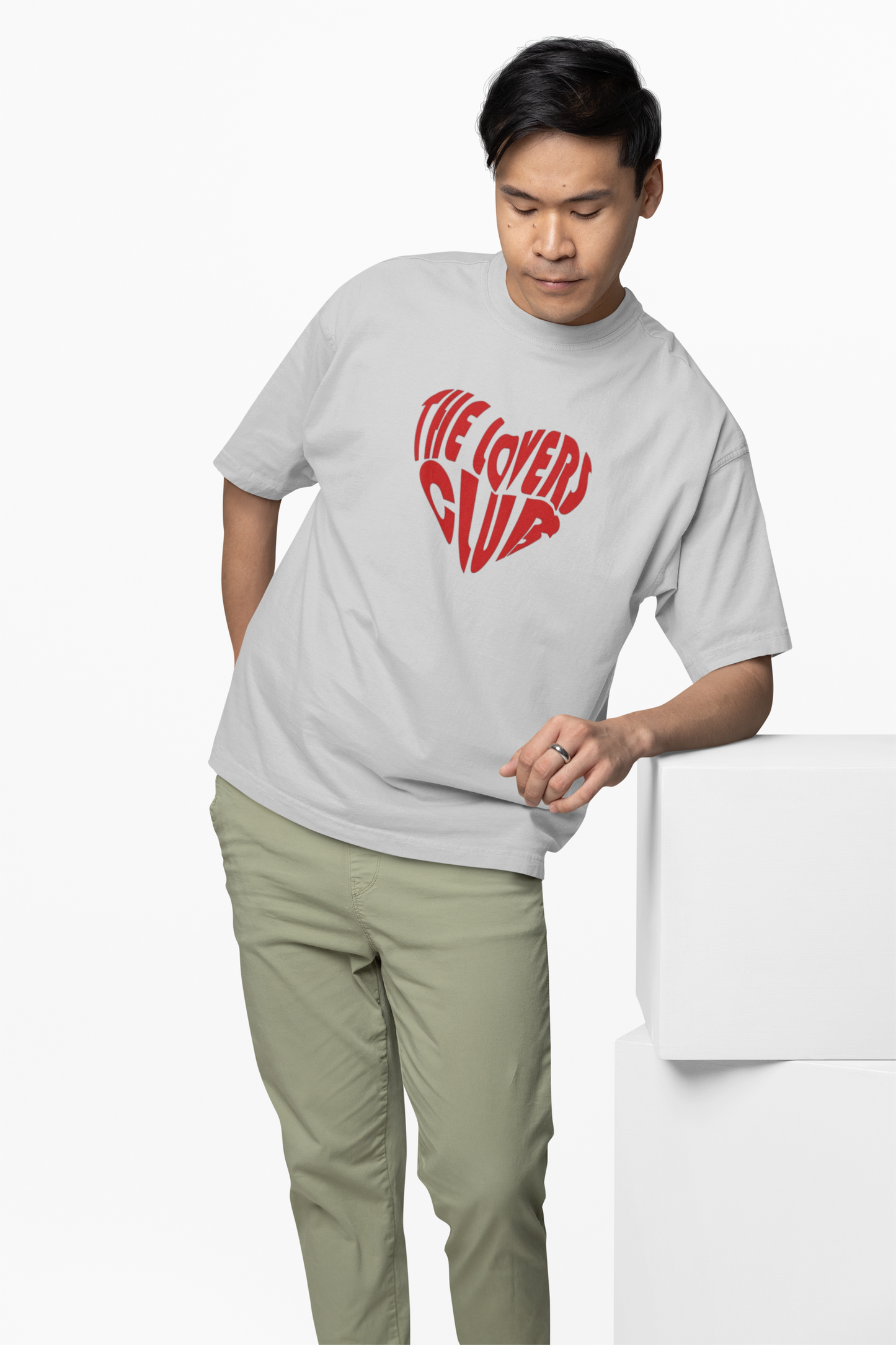 Lovers Club Oversized T-Shirts Bold Romantic Stylish Couples