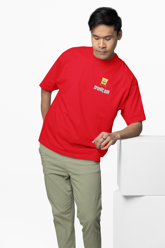 Bob Esponja Oversized T-Shirt Trendy SpongeBob Graphic Tee