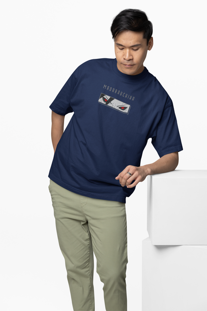 Oversized T-Shirt Red Eye Reckoning Bold Casual Wear Style
