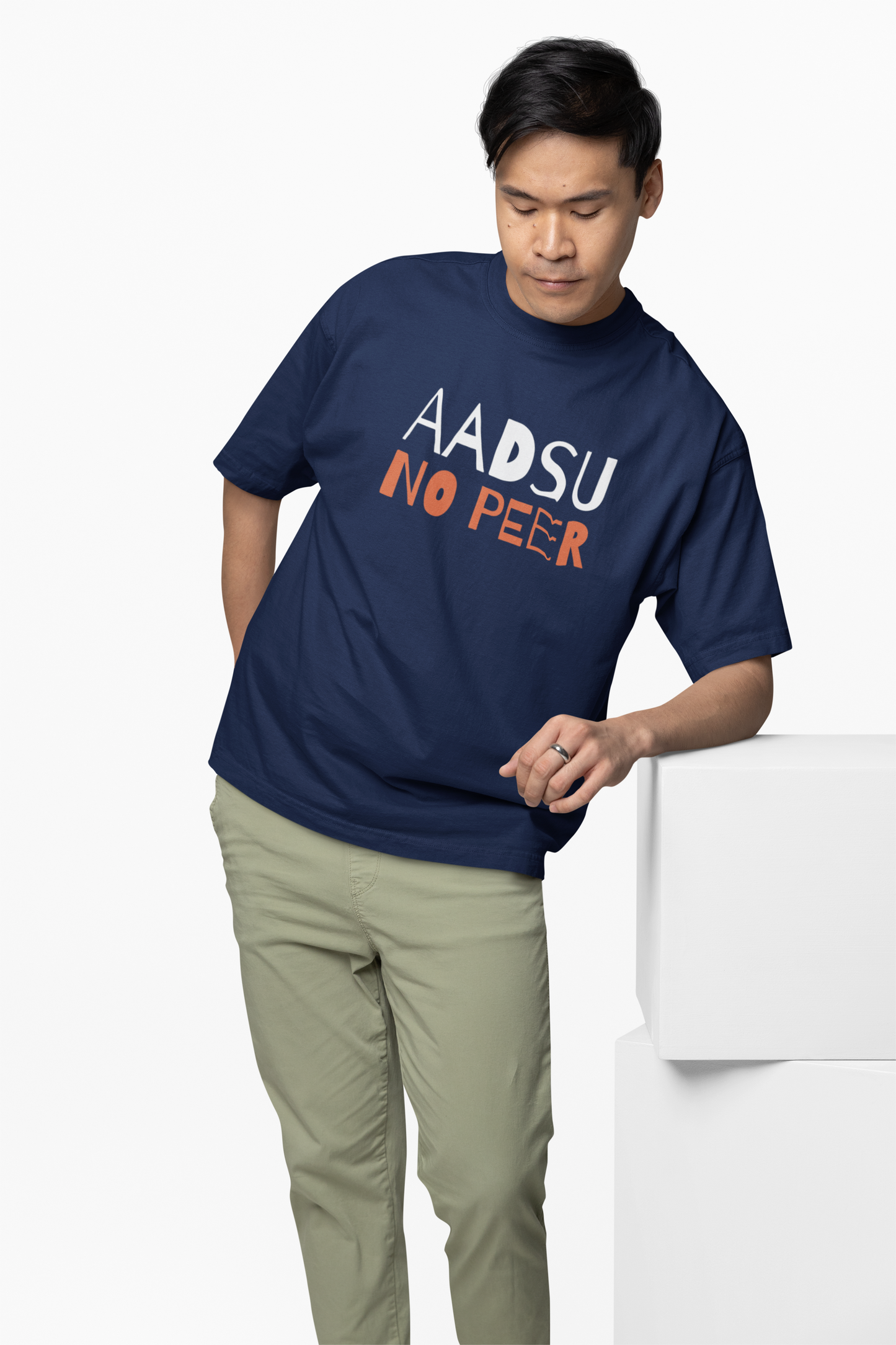 Aadsu No Peer Gujarati Oversized T-Shirt Trendy Style