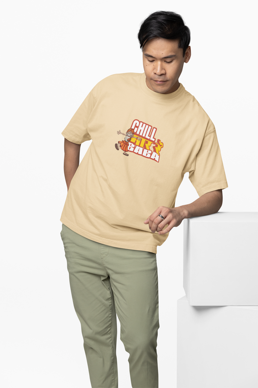 Chill Mar Re Baba Marathi Oversized T-Shirt Desi Style