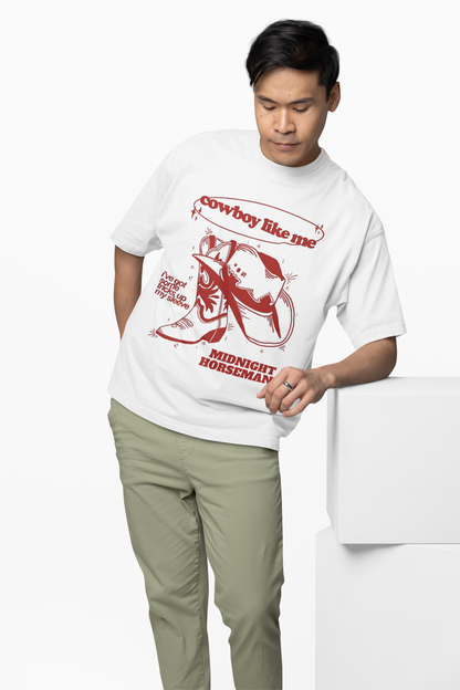 Cowboy Graphic Oversized T-Shirt Western Streetwear Style