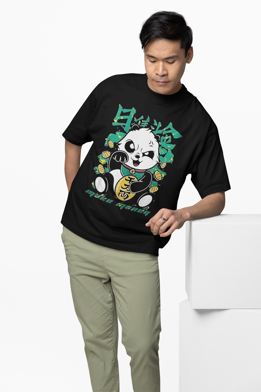 Cozy Panda Oversized T-Shirt Soft & Comfortable Streetwear