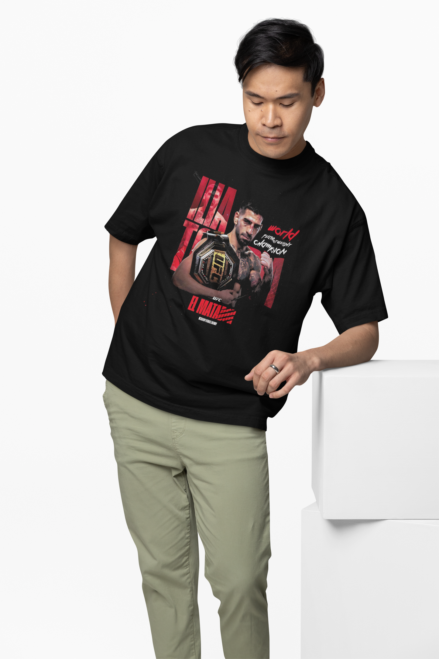 UFC Winner Oversized T-Shirt for Bold Fight Fan Fashion Tees