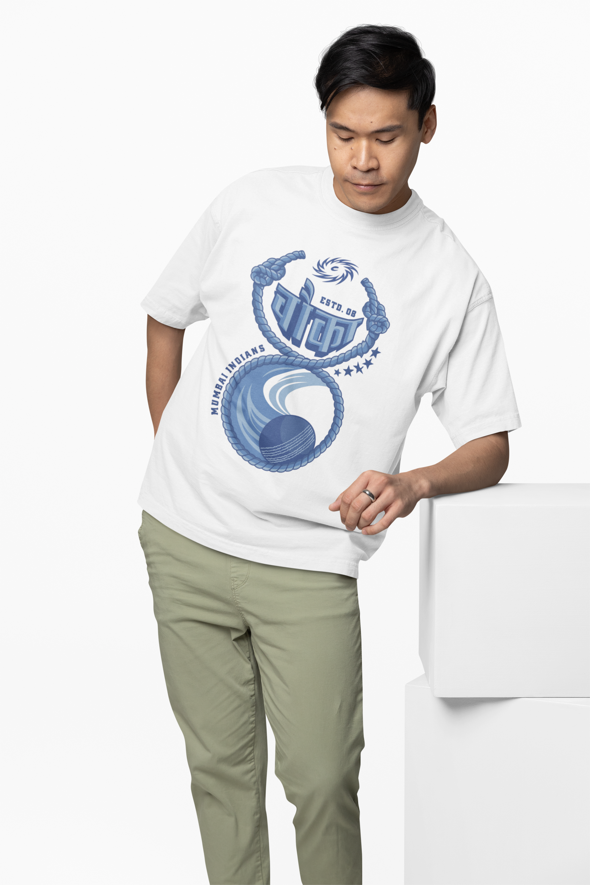 MI Chauka Word Oversized T-Shirts