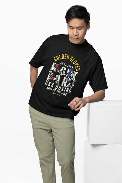 UFC Golden Gloves Oversized T-Shirt Bold Streetwear Tribute