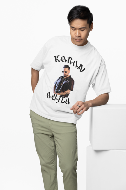 Karan Aujla Portrait Oversized T-Shirt Streetwear Fashion Tee