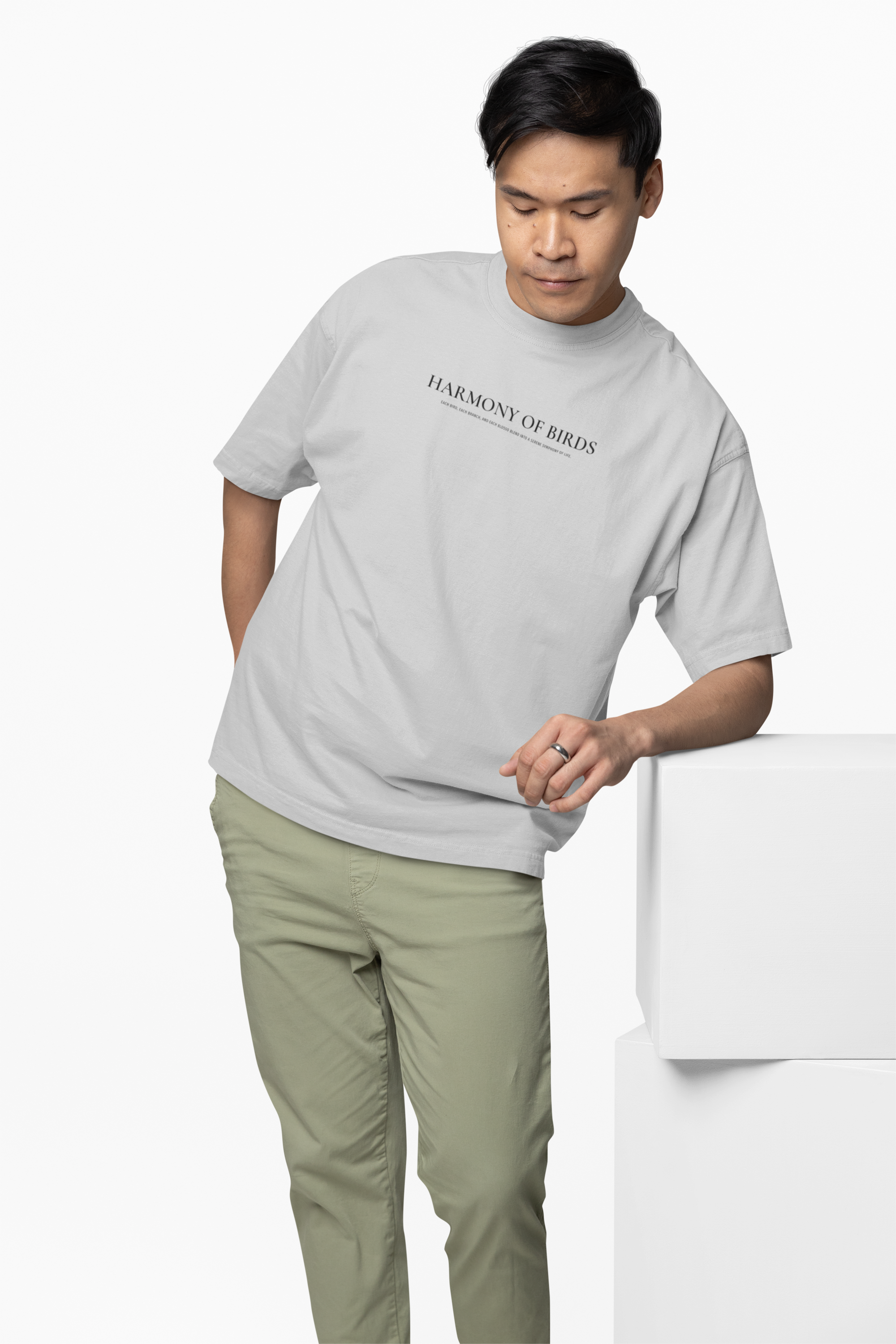 Harmony Of Bird Oversized T-Shirt