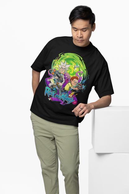Rick and Morty Fighter Oversized T-Shirts – Bold Sci-Fi Style