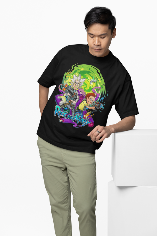 Rick and Morty Fighter Oversized T-Shirts – Bold Sci-Fi Style