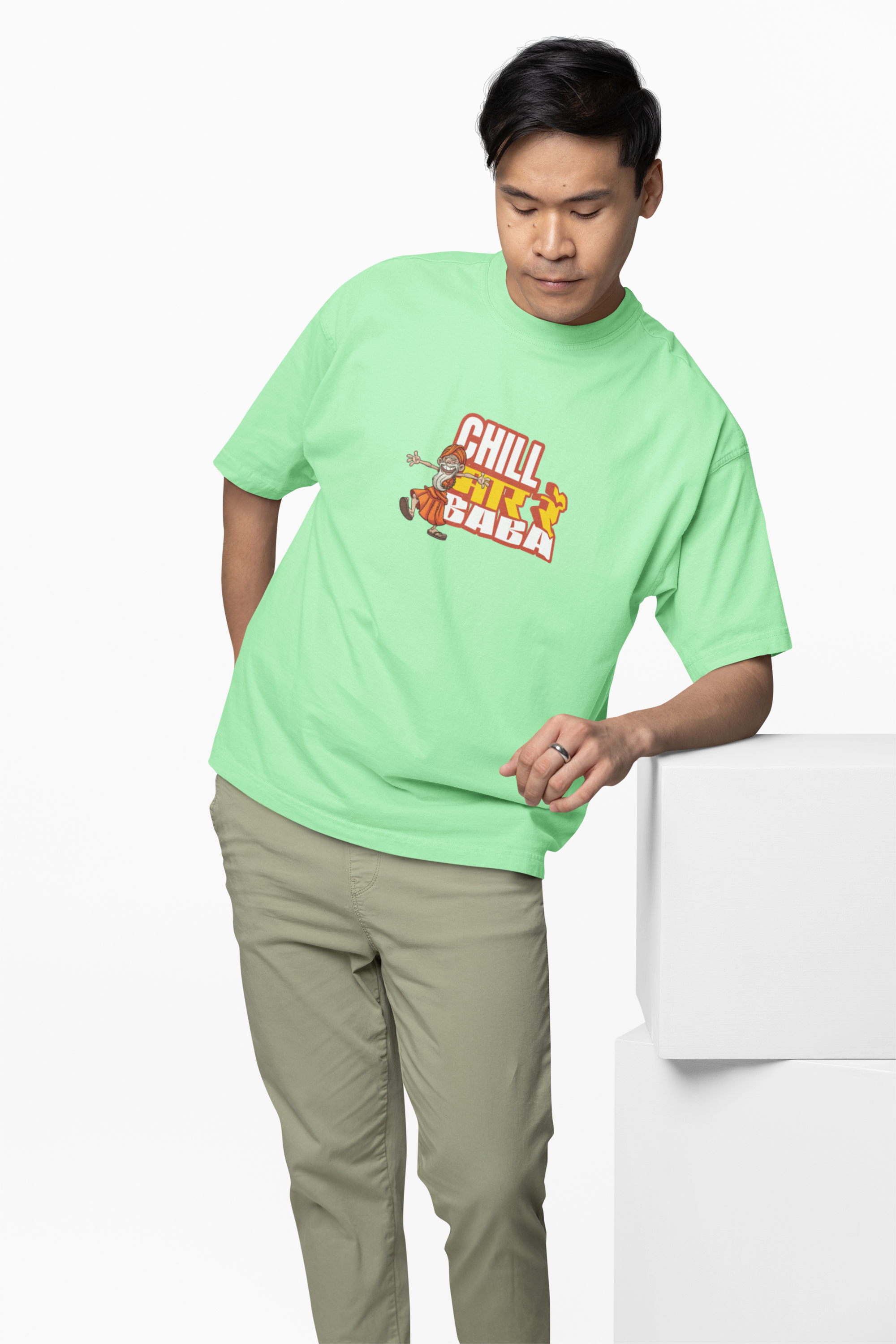 Chill Mar Re Baba Marathi Oversized T-Shirt