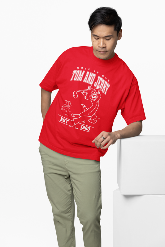 Oversized T-Shirts Hole In One Golf Design Relaxed Daily Wear